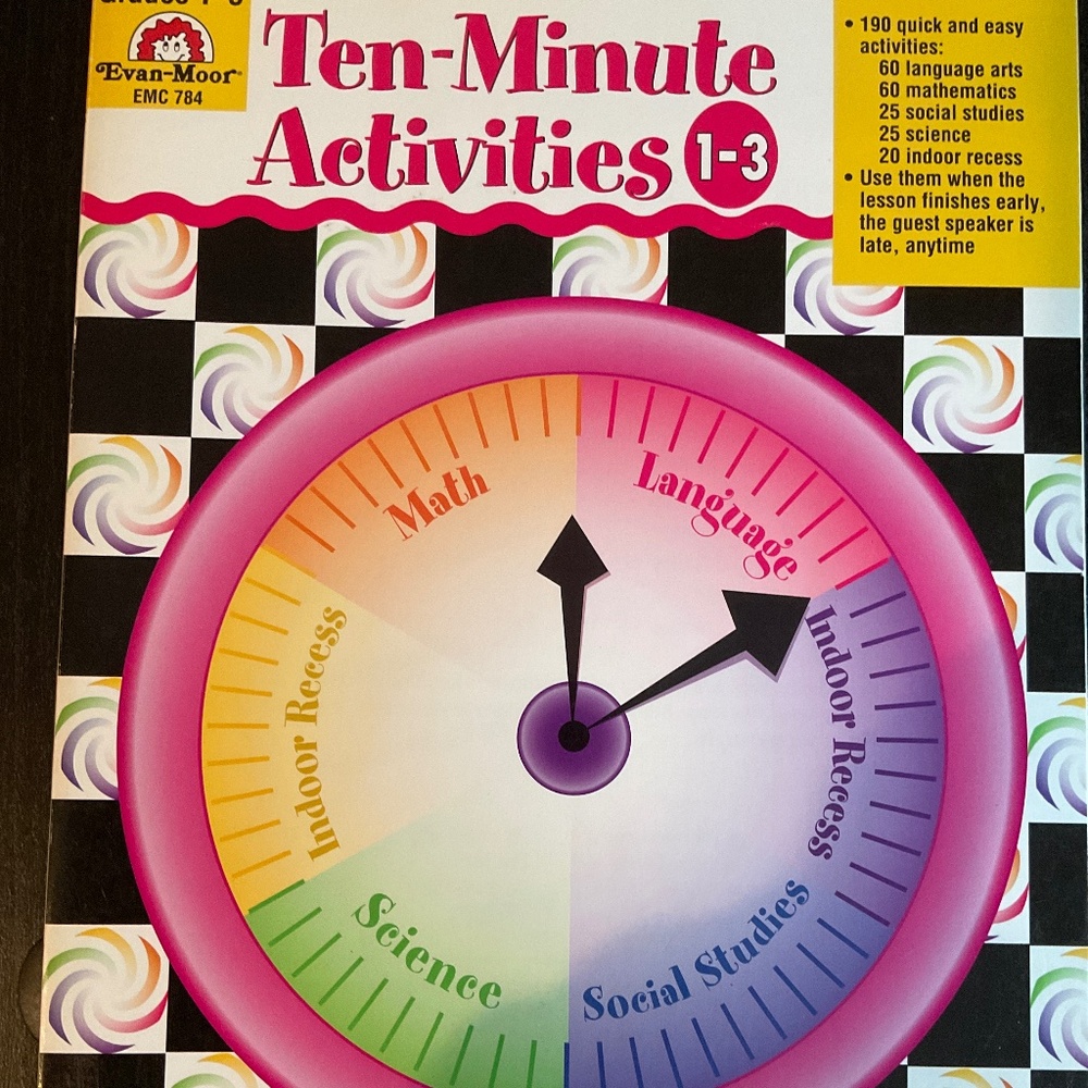 Workbook - Ten Minute Activities book for grades 1-3.  K105